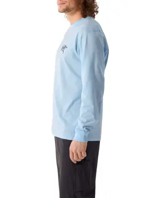 Kragg SL Cotton Bird Tile Shirt LS Alpine Blue / Moondrop — photo 4