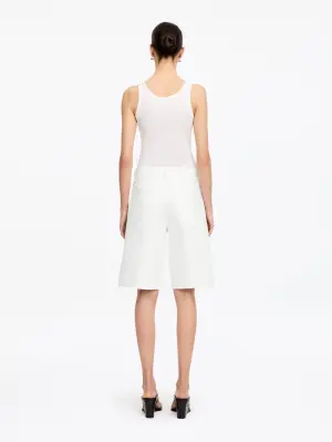 Short long en jean - Blanc — photo 3