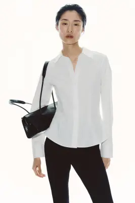 Chemise ajustée - Blanc — photo 1