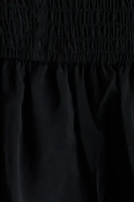 Robe épaules nues volantée - Noir — photo 3