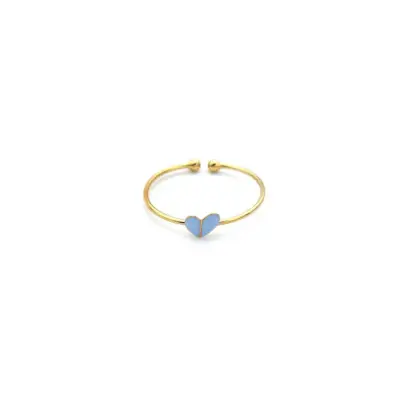 Bague Mini Coeur Bleu — photo 2