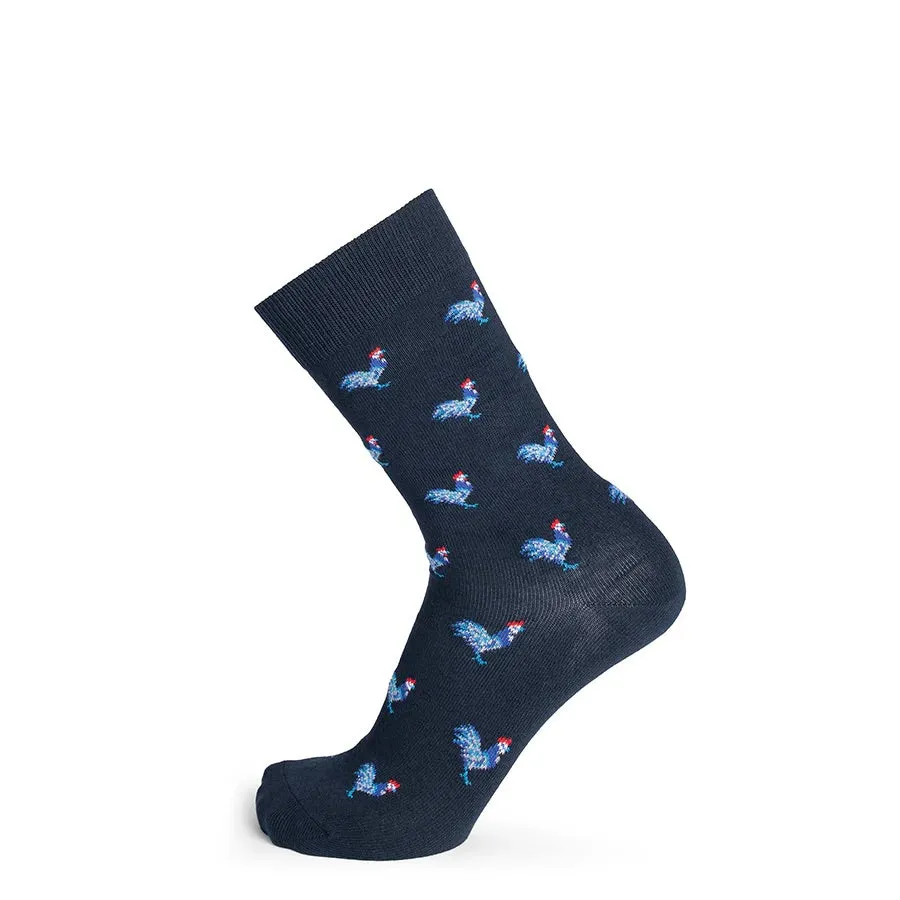 Chaussettes "coqs" marine