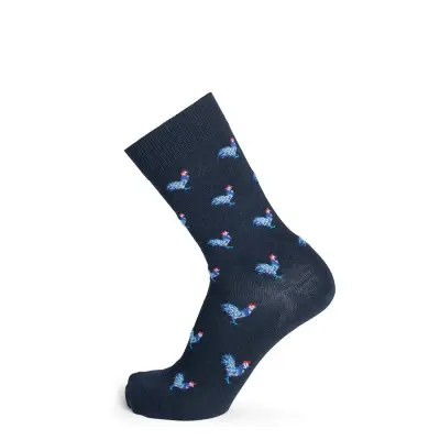 Chaussettes "coqs" marine — photo 1