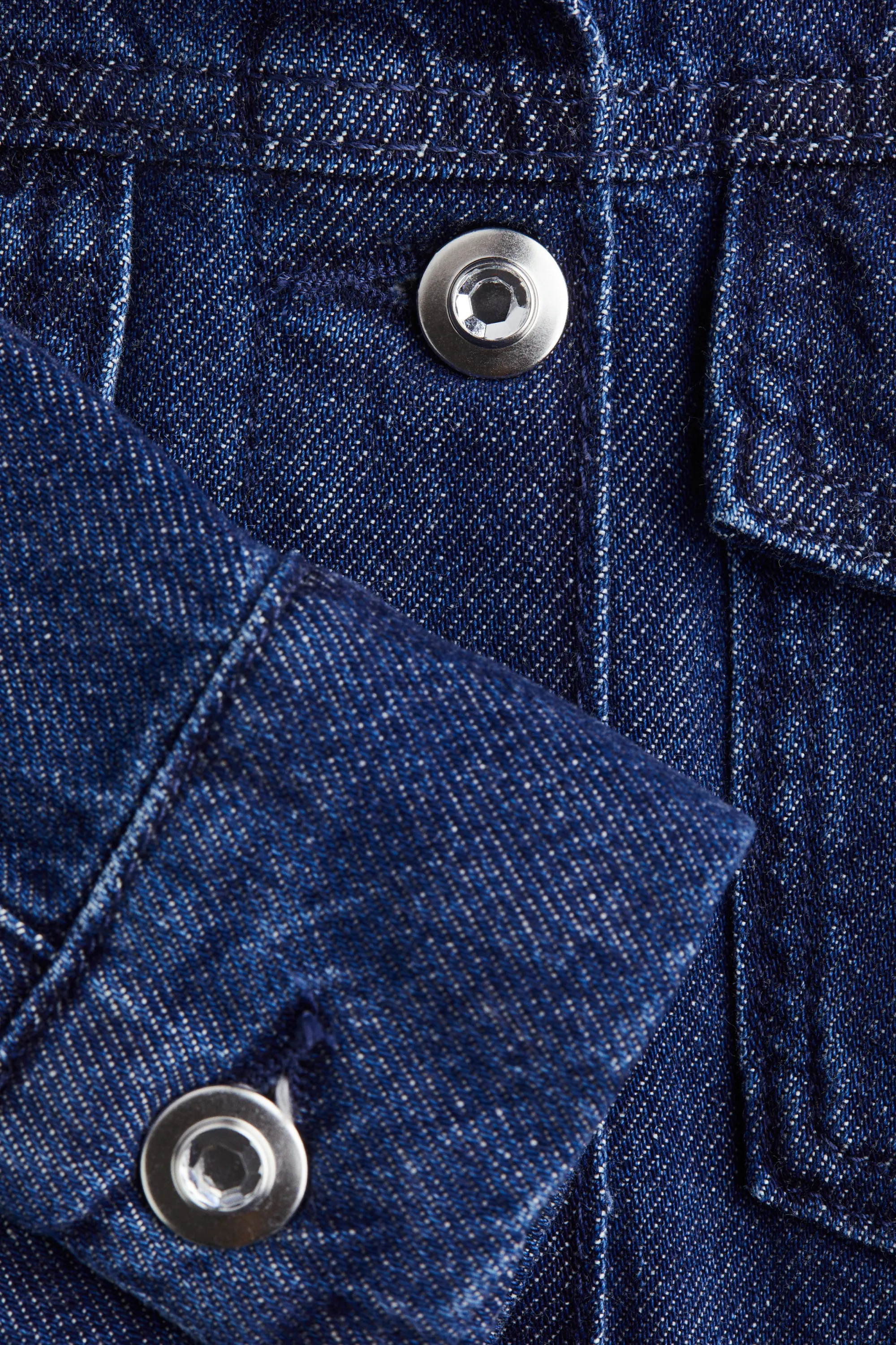 Veste courte en denim - Bleu denim foncé