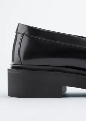 Mocassins en cuir à franges - Noir — photo 3