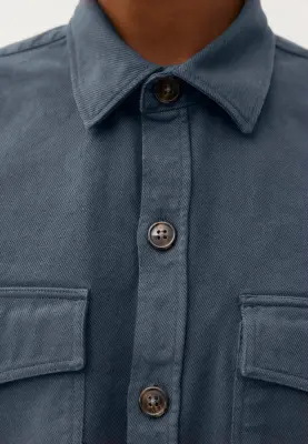 La surchemise en twill - Bleu acier — photo 2