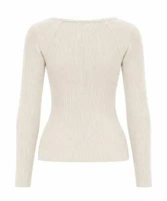 Dylan Knit Top - Cream — photo 3