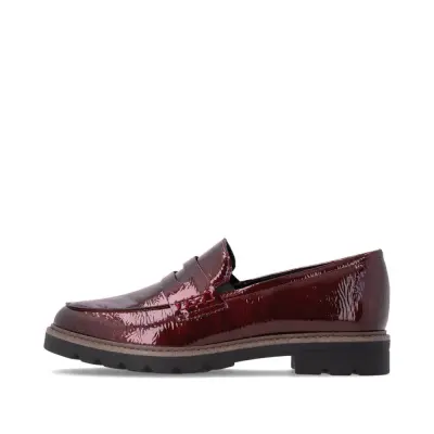Mocassins Remonte D2Q05-35 Bordeaux - Vernis Synthétique Talon Bloc Grande Pointure Femme — photo 2