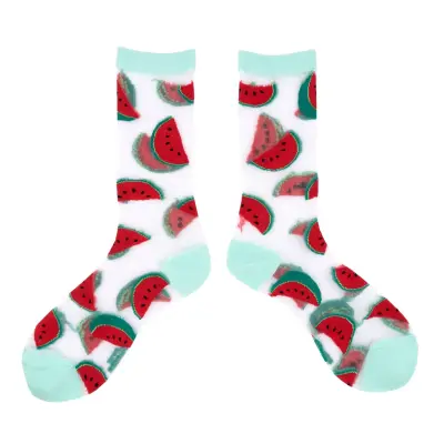 Chaussettes transparentes Pastèque Coucou Suzette — photo 4