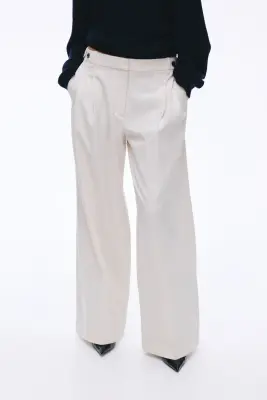 Pantalon chic à jambes larges - Blanc — photo 2