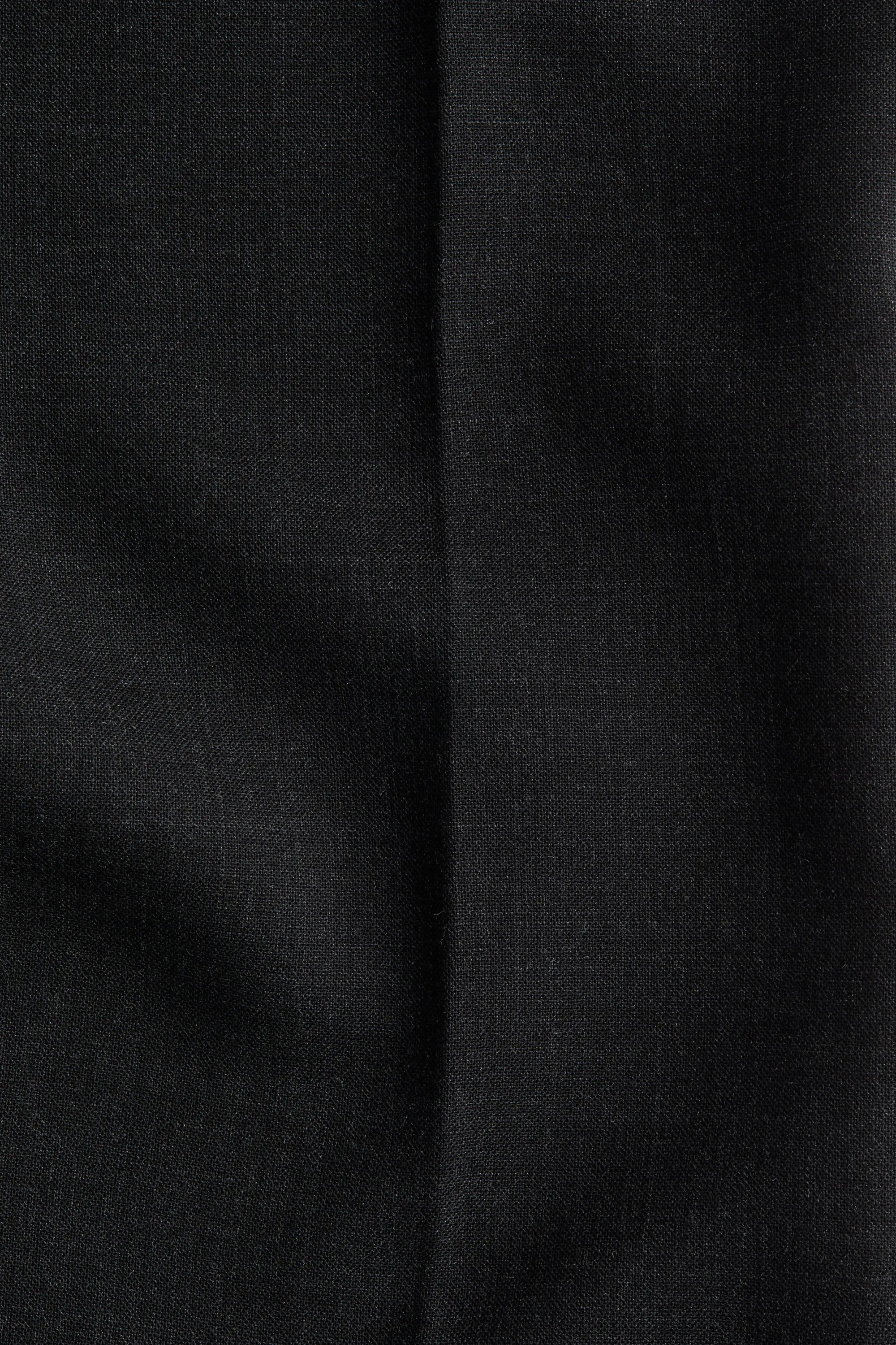 Pantalon évasé en laine mélangée - Gris foncé