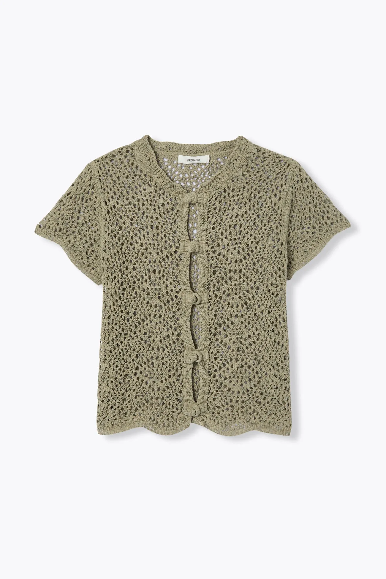 Gilet court en crochet Femme