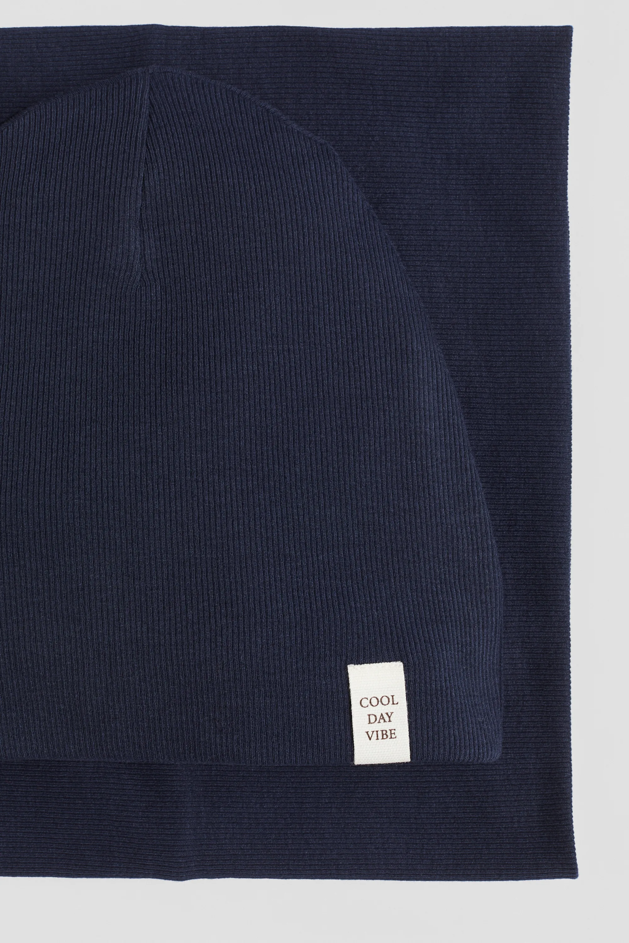 Ensemble 2 pièces bonnet et snood - Bleu marine