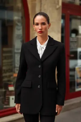 Victoire Blazer Coat - Black — photo 1