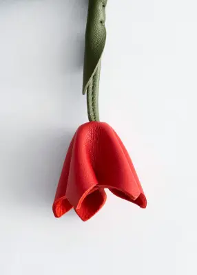 Breloque de sac tulipe - Vert/Rouge — photo 2