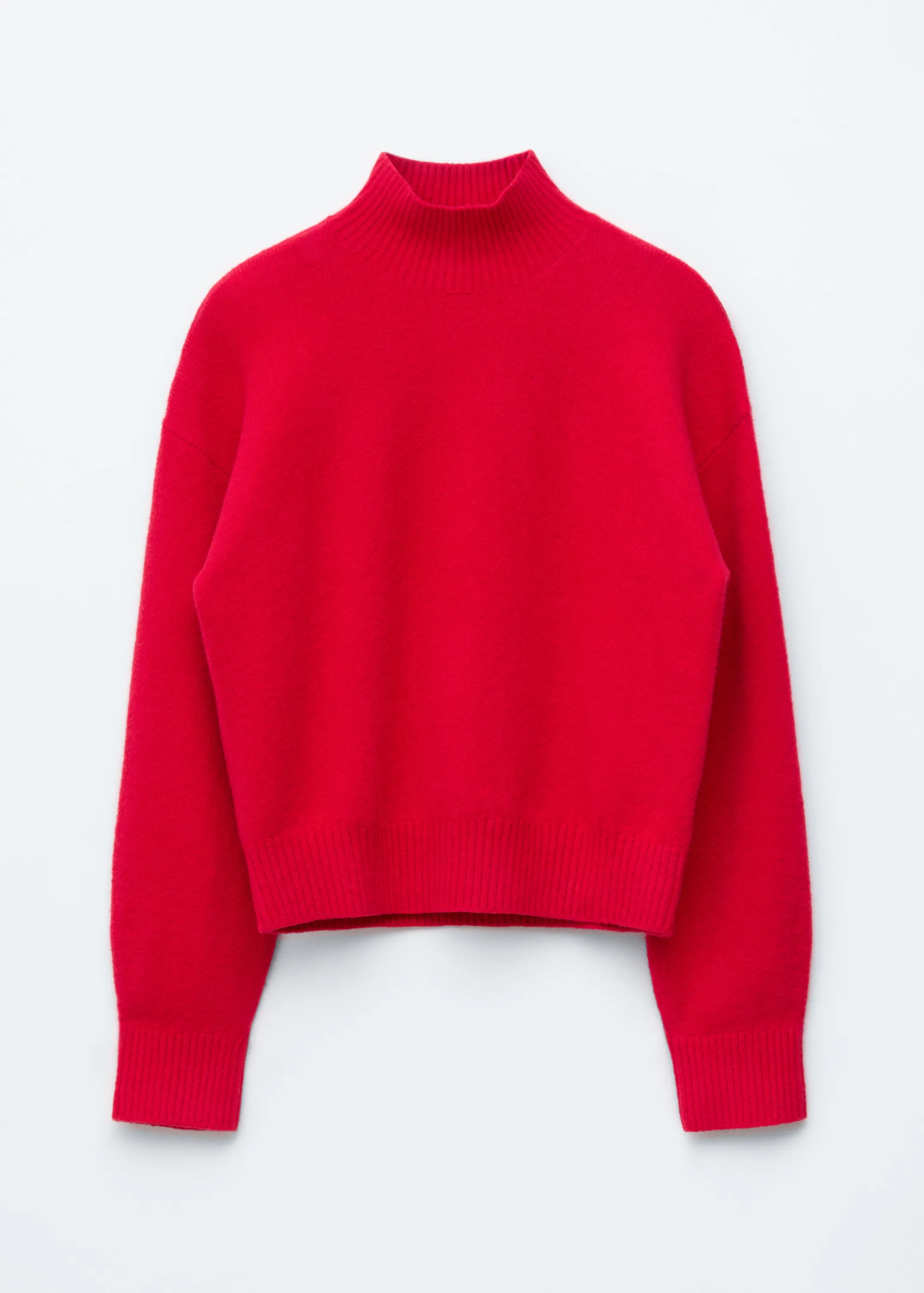 Pull à col roulé - Rouge vif