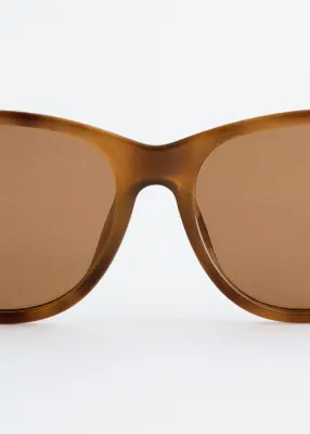 Lunettes de soleil ovales œil-de-chat - Beige — photo 2