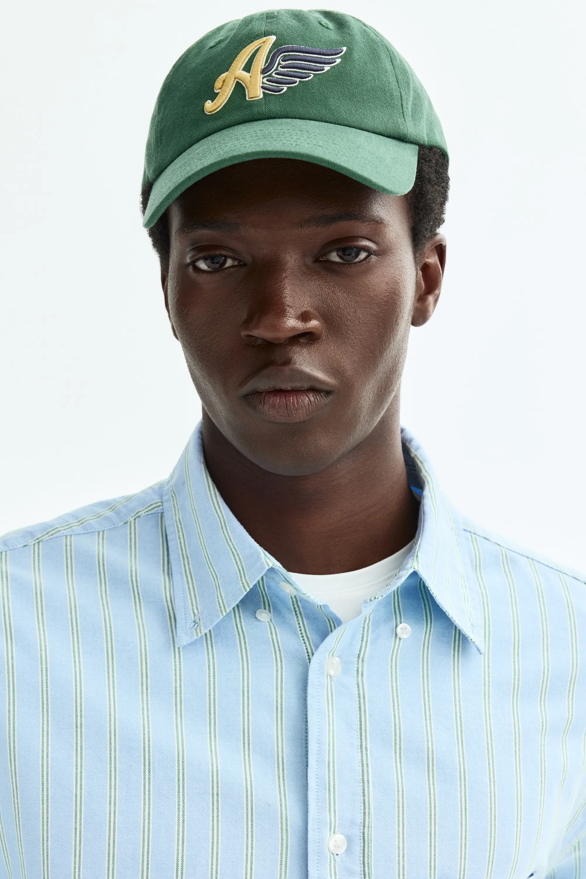 Relaxed Fit Oxford shirt - Bleu clair/rayé