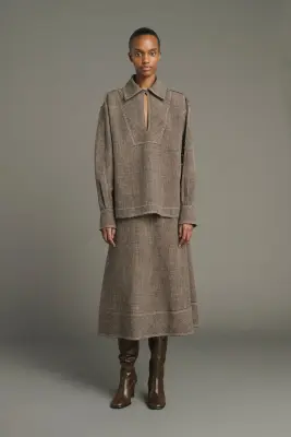 BLOUSE JANA MARRON CHINÉ — photo 2