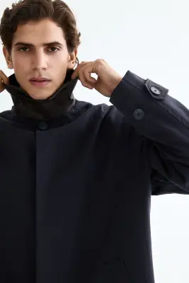 Manteau style Mac - Bleu marine — photo 2