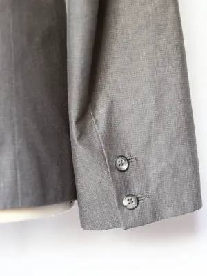 Veste blazer classique en coton gris Prix boutique 360€ Taille S — photo 5