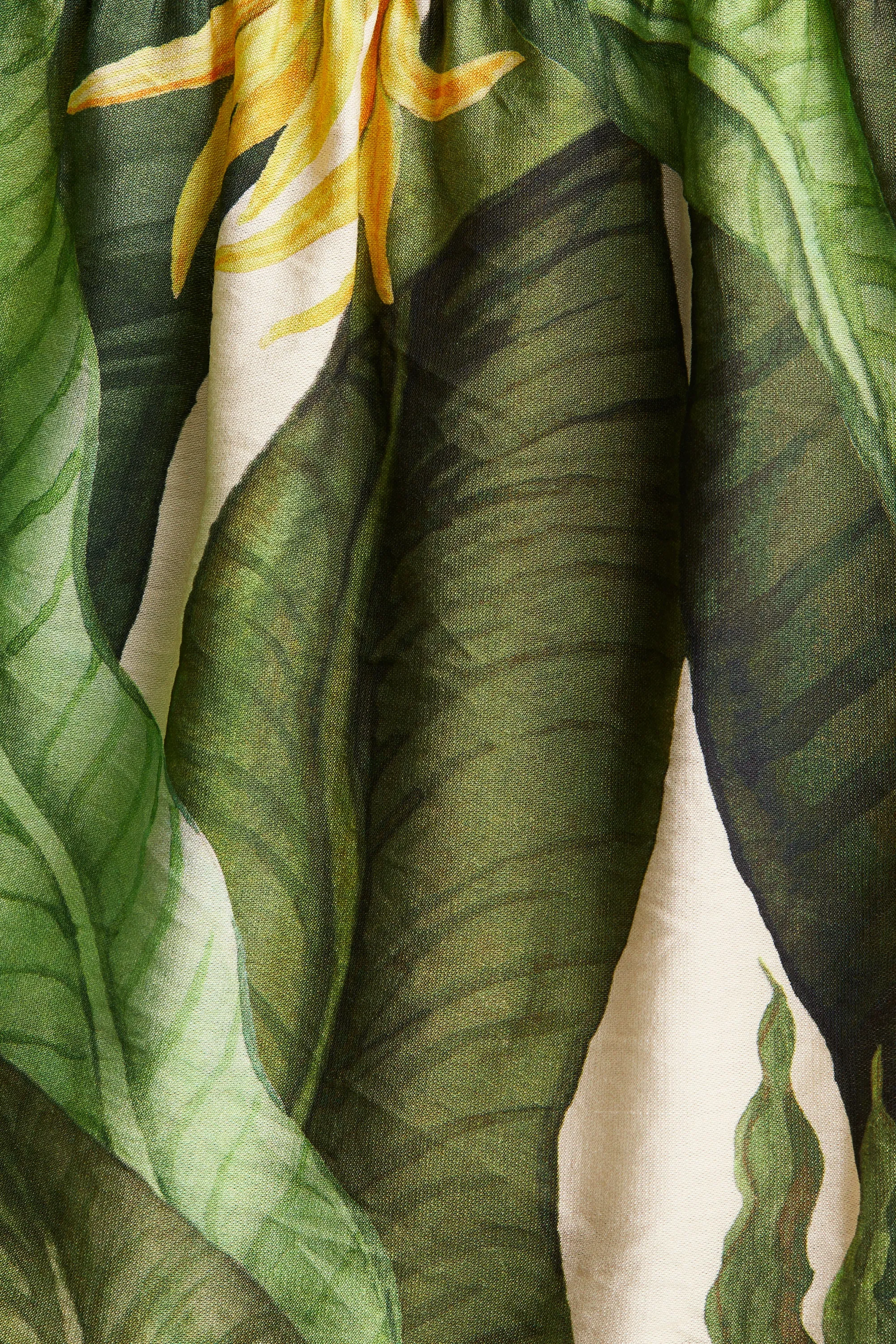 Robe maxi avec bretelles à nouer - Vert/motif