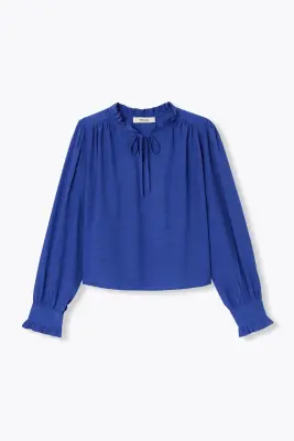 Blouse col frou-frou Femme