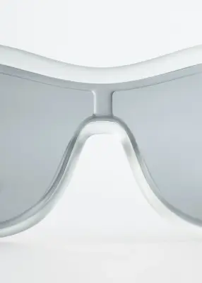 Lunettes de soleil à monture ovale audacieuse - Transparent — photo 2