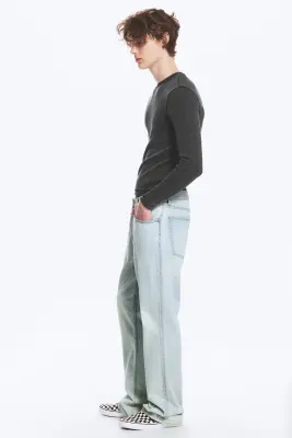 Jean bootcut décontracté taille mi-haute Mercury - Bleu fantôme - Bleu clair — photo 3