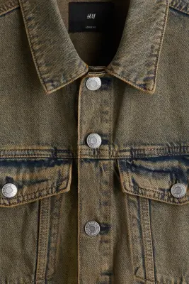Veste Trucker en denim - Vert denim — photo 2