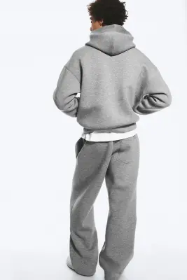 Sweat à capuche en scuba Simon - Gris chiné — photo 3