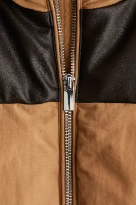 Doudoune sans manches - Beige/color block — photo 3
