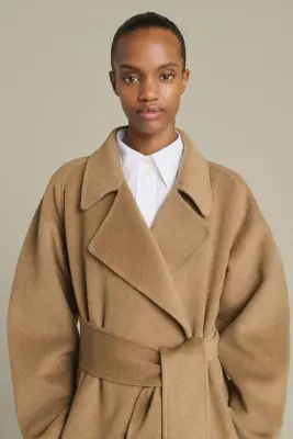 MANTEAU HARVARD CAMEL CHINÉ — photo 3