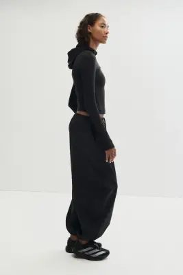 Pantalon de sport déperlant avec jambes ballon - Noir — photo 3