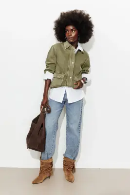 Veste workwear en jean — photo 3