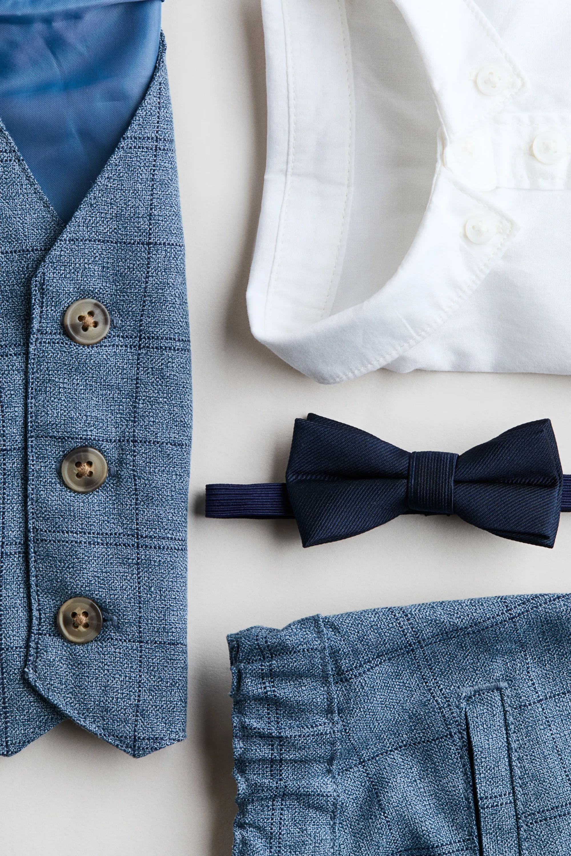 Ensemble habillé 4 pièces - Bleu/blanc