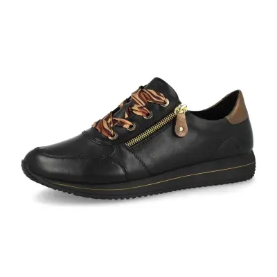 Baskets Remonte D0H11-03 Noires - Lacets Grande Pointure Femme — photo 1