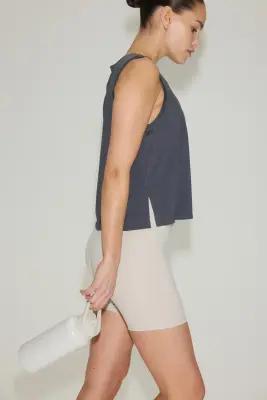 Débardeur de sport boxy DryMove™ - Gris argile foncé — photo 2