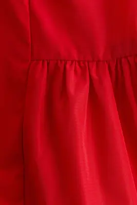 Top péplum froncé - Rouge — photo 3