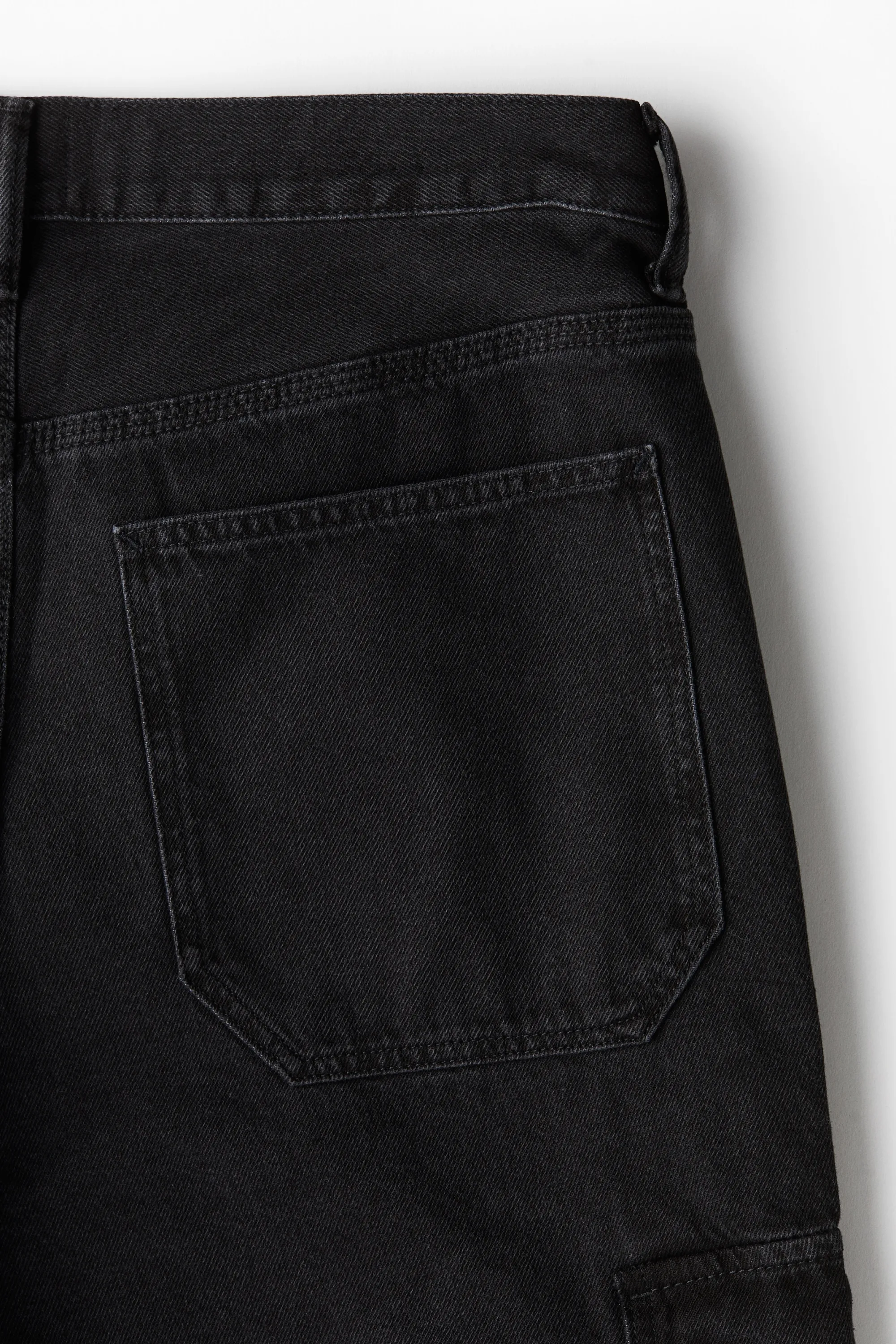 Loose Cargo Jeans - Noir