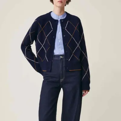 Gilet Auguste n°233 Arlequin navy - MOISMONT — photo 2