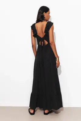 Robe longue à volants Femme — photo 2