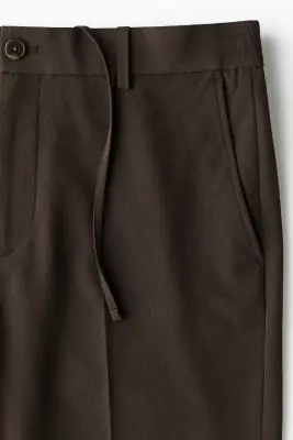 Pantalon Relaxed Fit - Marron foncé — photo 5