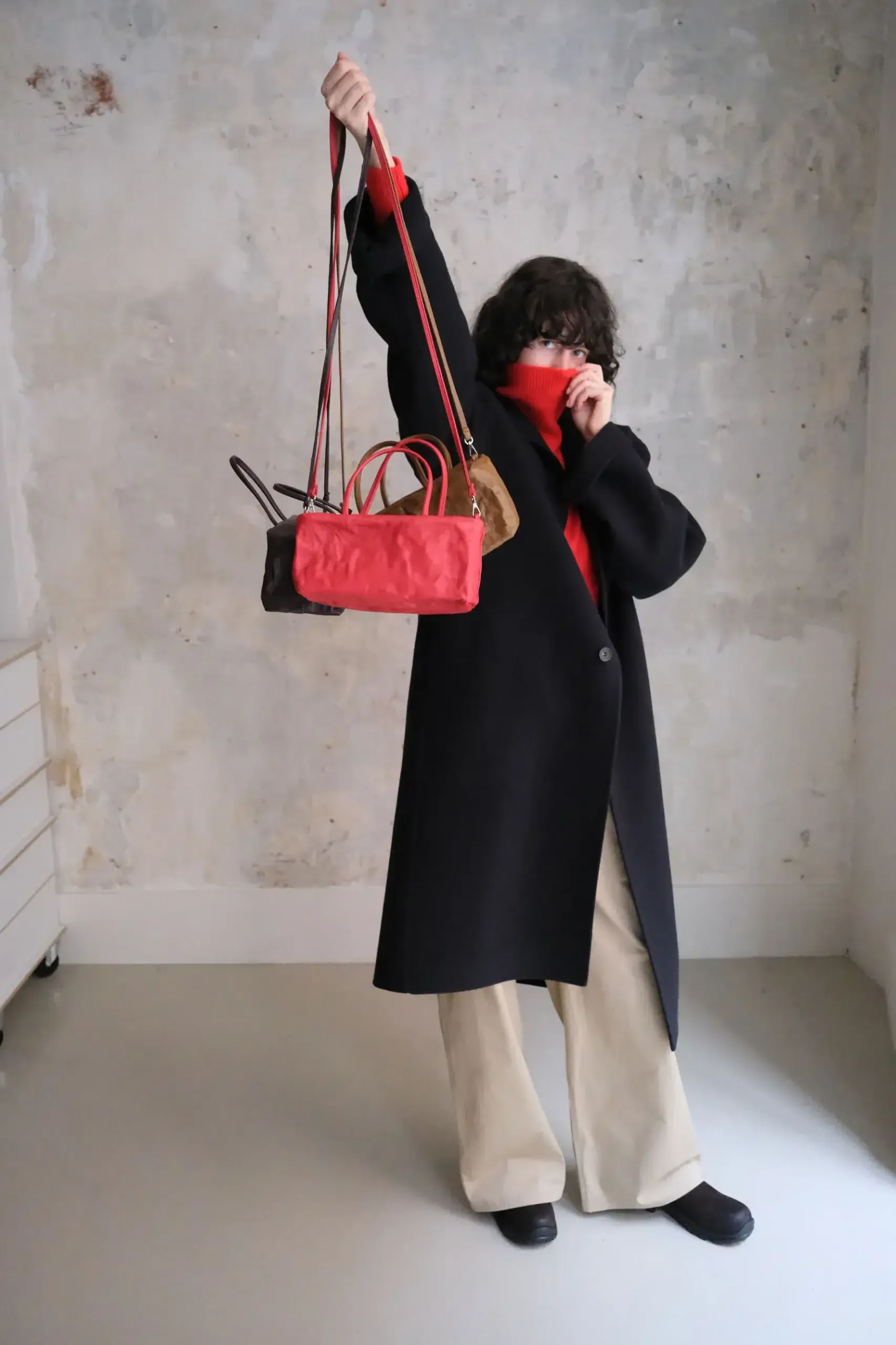 Zilla – NAPPA LEATHER MINI DUFFLE BAG 384 NAP – ROSSO