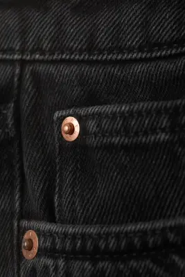 Jean jambe large taille mi-haute Paz - Tuned Black – Noir — photo 5