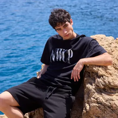 Black Distressed Logo Tee — photo 4