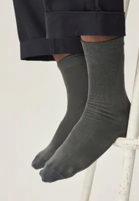 Les chaussettes en coton - Gris ardoise — photo 4