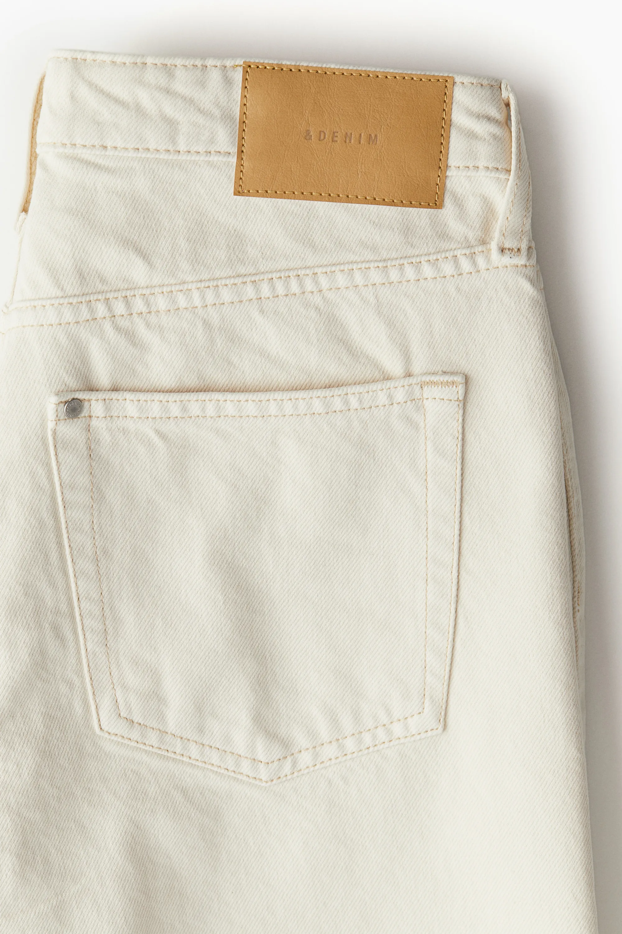 Short Baggy Low en denim - Crème