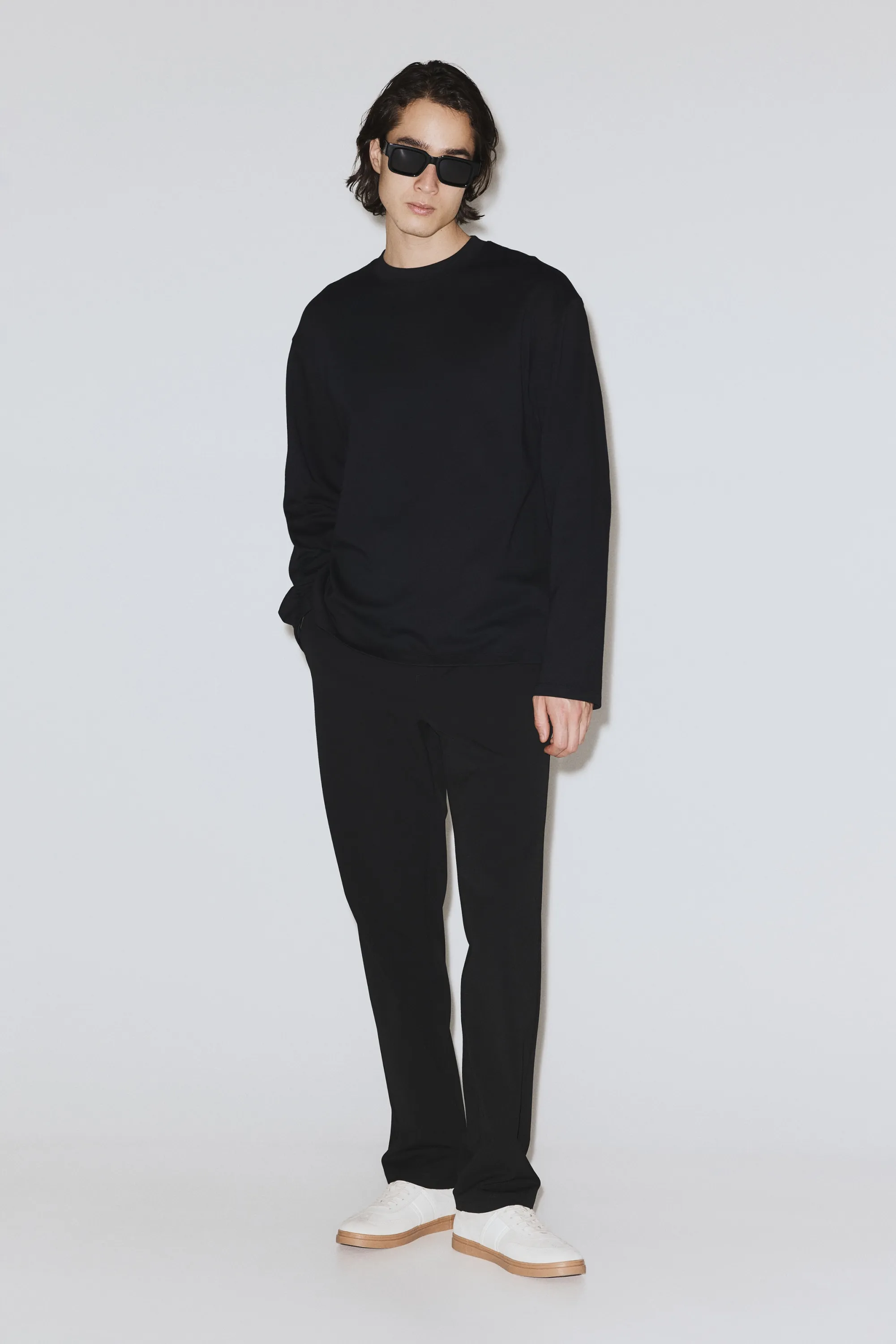 T-shirt à manches longues Cooling Relaxed Fit - Noir