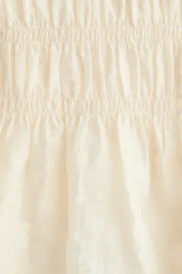 Blouse smockée - Crème — photo 4
